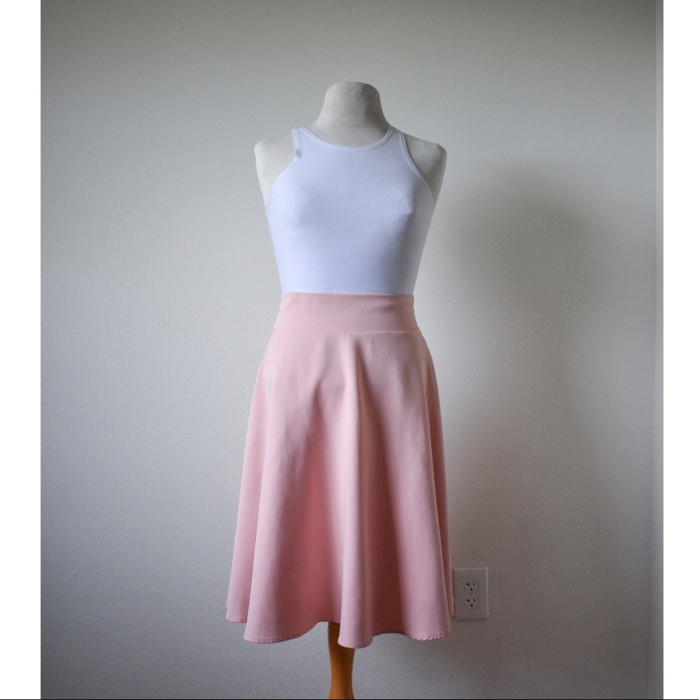 Casual High Waisted A-line Flare Skirt